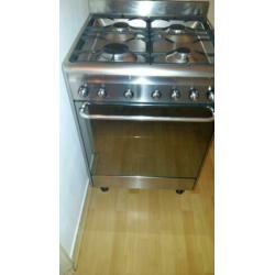 Rvs smeg gasfornuis 4pits met hetelucht oven