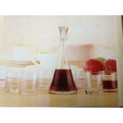 Decanteerset 7 dlg Karaf en 6 glazen
