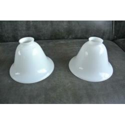 2 lampenkappen melkglas, opaalglas Vintage