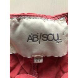 AB Soul, short, dames, koraalrood/roze, maat27/S, €10