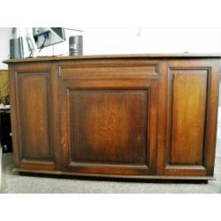 Antiek masief eiken bureau