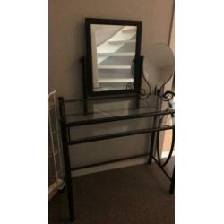 KAPTAFEL Art Deco zwart metalen