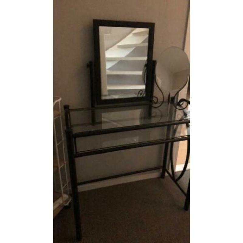 KAPTAFEL Art Deco zwart metalen