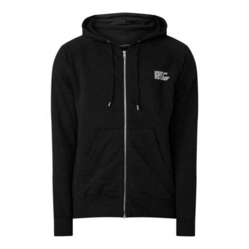 DISCIPLINE - Hoodie met rits Zwart , Maat L , NIEUW !