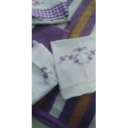 Lakenset, 2 stuks, wieg /ledikant/baby/deken/vintage /retro