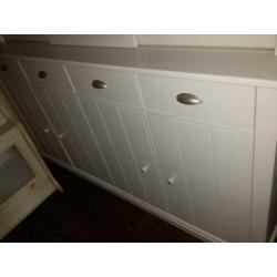 Witte buffet/vitrine kast