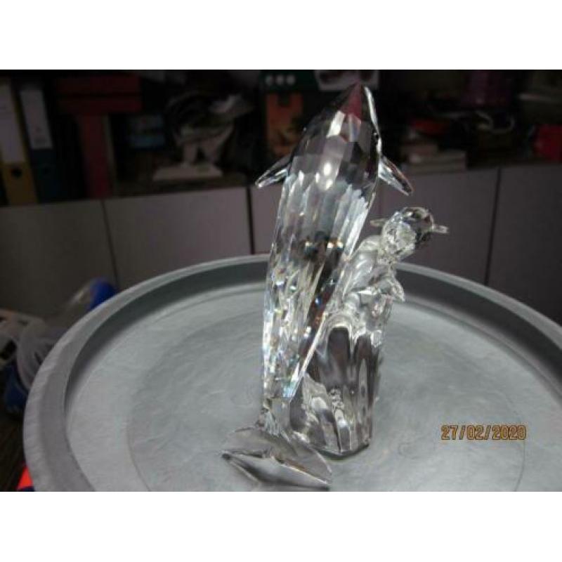 Swarovski jaarstuk 1992 walvissen moeder en kind incl doos