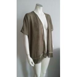 NEW Dames S/36 IN SHAPE vest shirt groen zomer rafels H&M