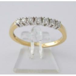 18 karaat Gouden Alliance Rij-Ring Ring 0.25 crt Diamanten