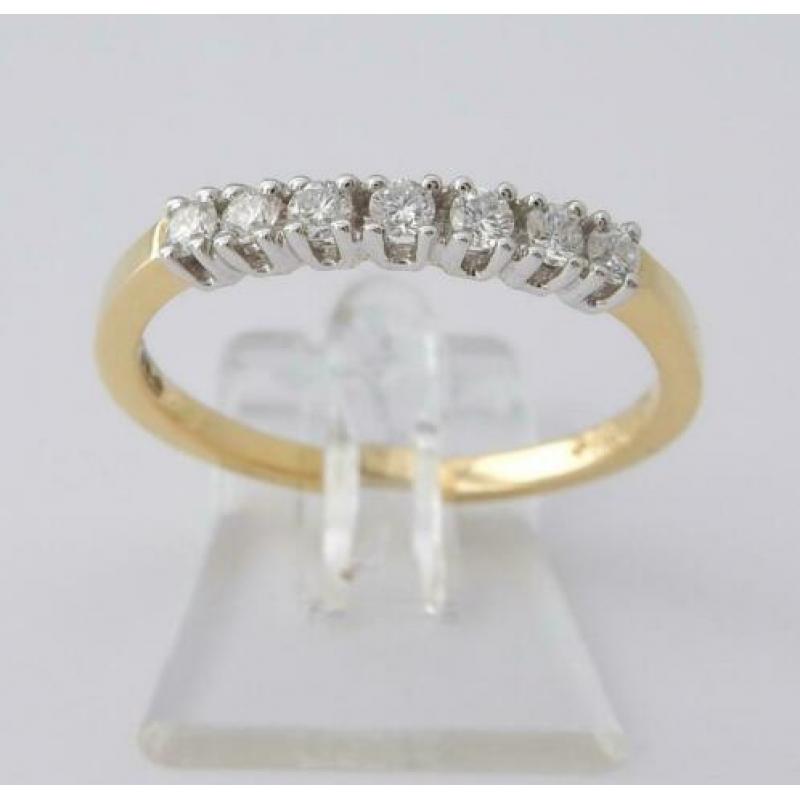 18 karaat Gouden Alliance Rij-Ring Ring 0.25 crt Diamanten