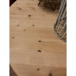 Ronde landelijke eettafel wit/blank
