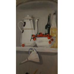 Brocante deurtjes acrylverf emaille wanddecoratie