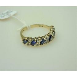 Ring goud saffieren & diamanten / Z6261