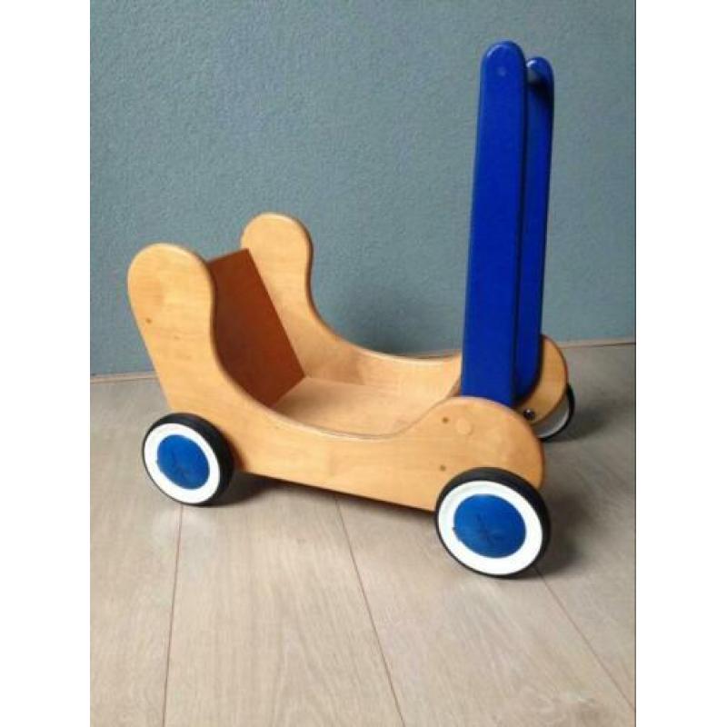 Houten Loopwagen Van Dijk, loopkar poppenwagen, duwkar