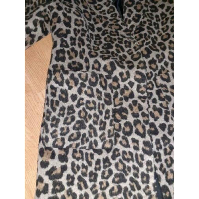 Leuke jas met panterprint. Maat xs