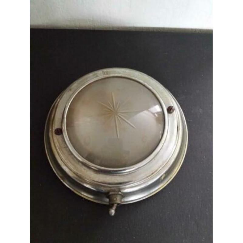 Vintage kleine ronde wandlamp voor scheepsinterieur