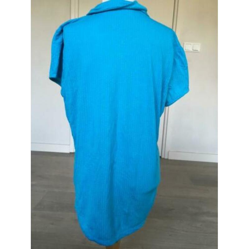 STREET ONE stippen shirt blauw / wit zeer netjes mt 38 D3