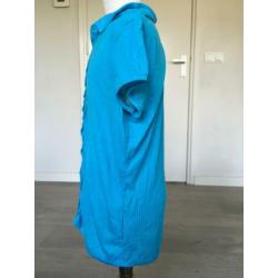 STREET ONE stippen shirt blauw / wit zeer netjes mt 38 D3