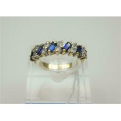 Ring goud saffieren & diamanten / Z6261
