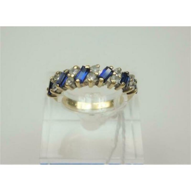 Ring goud saffieren & diamanten / Z6261