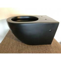 Nieuw: mat zwarte toilet pot / wc-pot / wandcloset