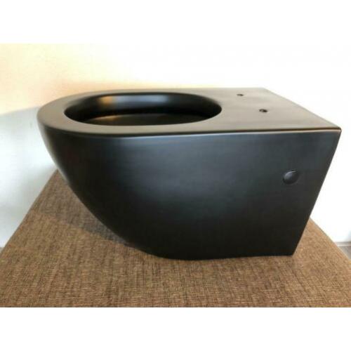 Nieuw: mat zwarte toilet pot / wc-pot / wandcloset