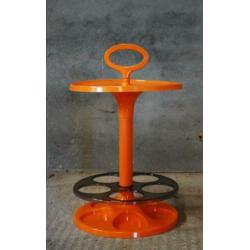Oranje space age bartafel / dranktafel / wijnrek Flair