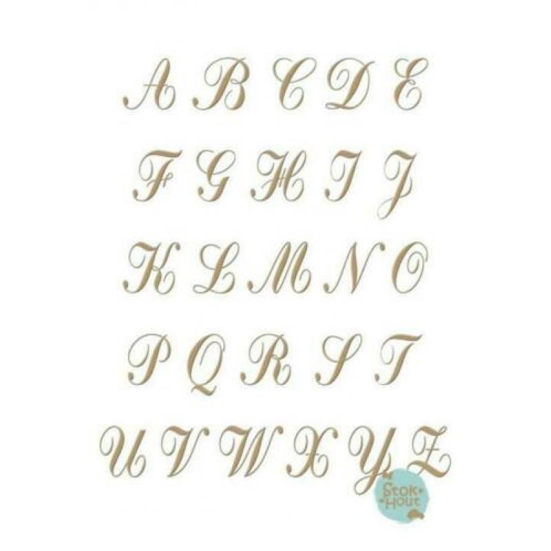 MDF letters, diverse soorten en maten | Stokout 63