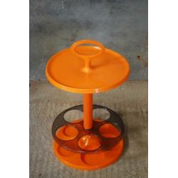 Oranje space age bartafel / dranktafel / wijnrek Flair