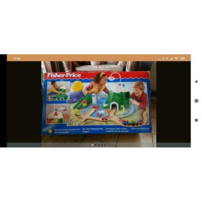 Fisher price bergpas overcompleet, met vele railsen en voert