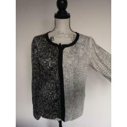 Prachtige blouse Summum in nieuwstaat zijde/viscose maat 36