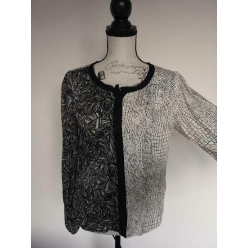 Prachtige blouse Summum in nieuwstaat zijde/viscose maat 36
