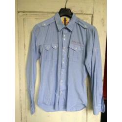 Replay overhemd - maat S (slim fit) - lichtblauw