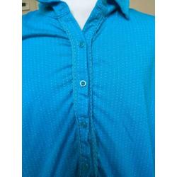 STREET ONE stippen shirt blauw / wit zeer netjes mt 38 D3