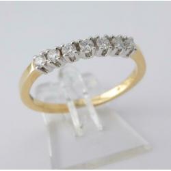 18 karaat Gouden Alliance Rij-Ring Ring 0.25 crt Diamanten
