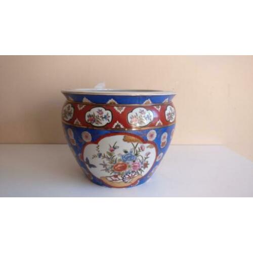 Grote cachepot, handbeschilderd, China, 2e helft 20e eeuw
