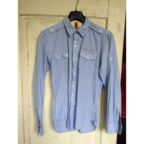 Replay overhemd - maat S (slim fit) - lichtblauw