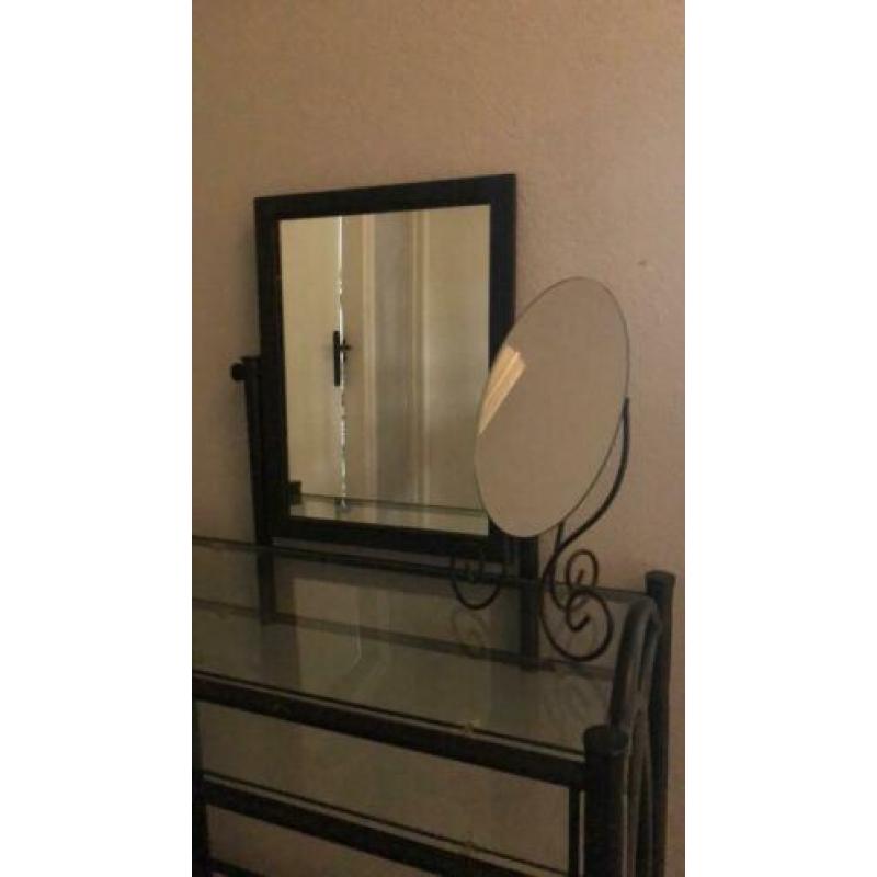 KAPTAFEL Art Deco zwart metalen