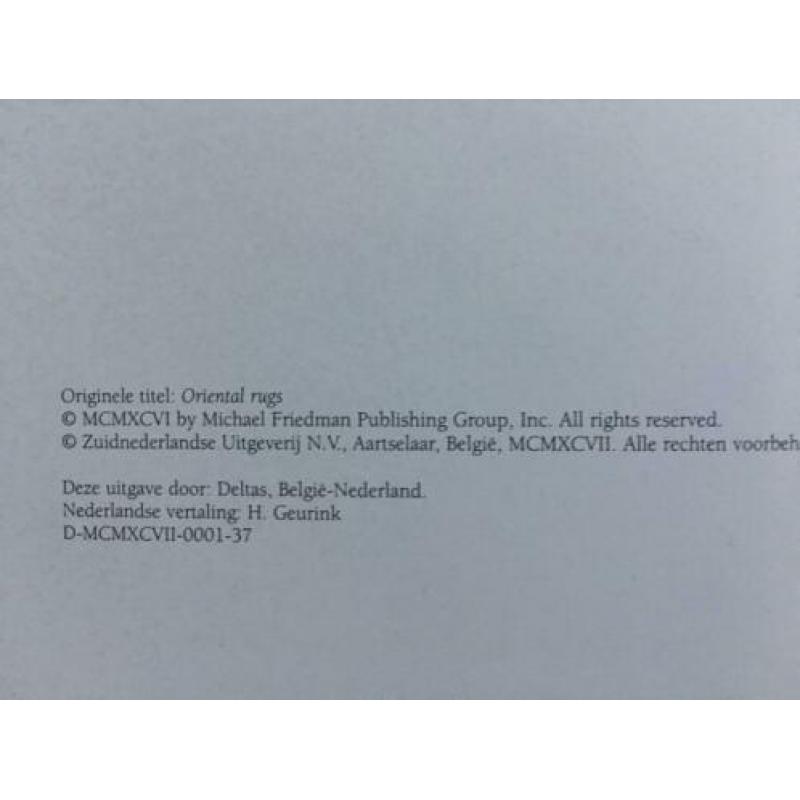 Oosterse Tapijten - het complete handboek - 1996