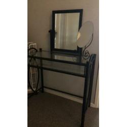 KAPTAFEL Art Deco zwart metalen