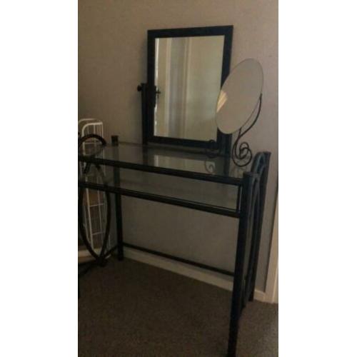 KAPTAFEL Art Deco zwart metalen