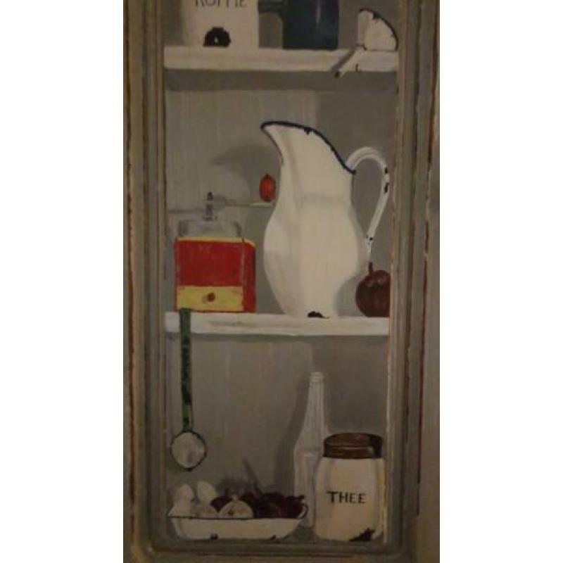 Brocante deurtjes acrylverf emaille wanddecoratie