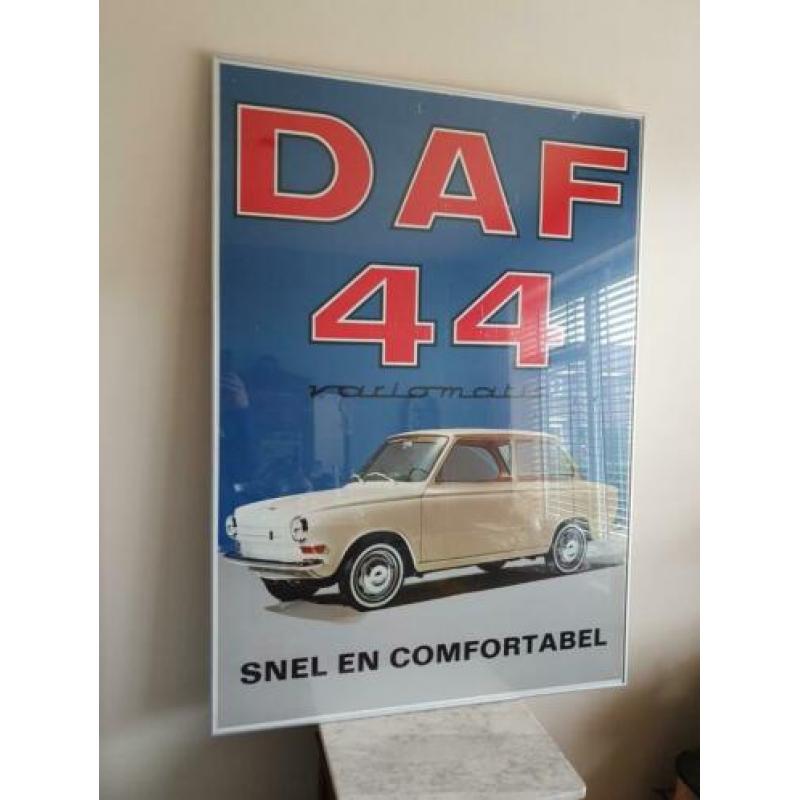 Oude reclame poster Daf 44 variomatic