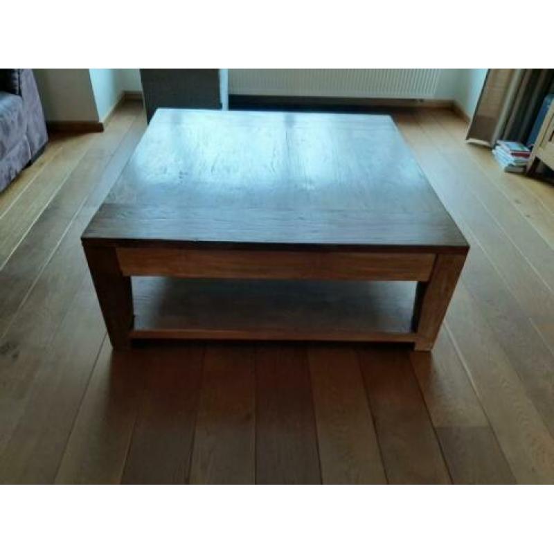 Salontafel teak 100 bij 100 bij 40