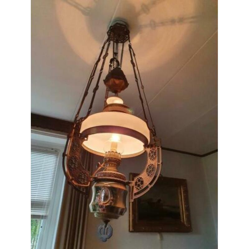 hanglamp olielamp antiek