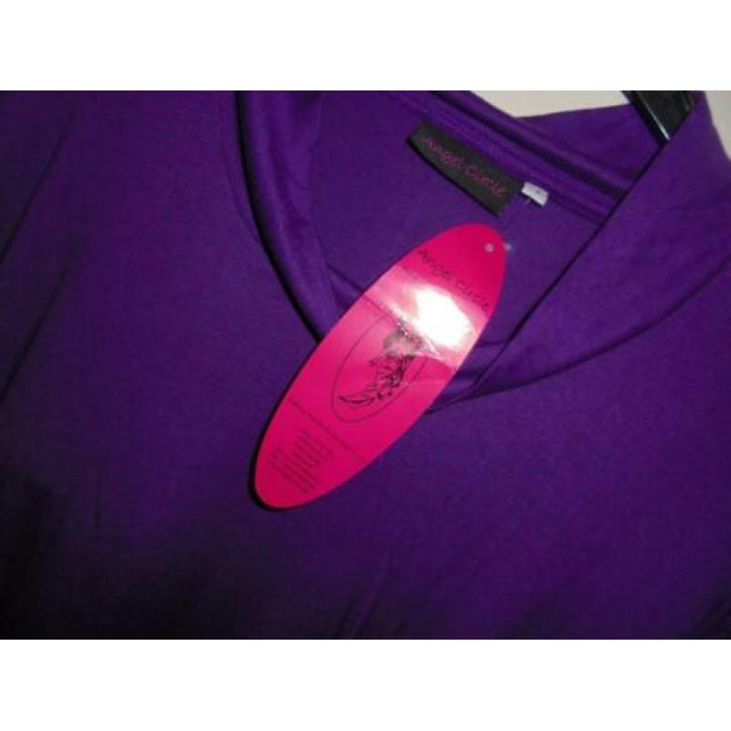 ANGEL CIRCLE nieuw paars trui / shirt mt. 2X.