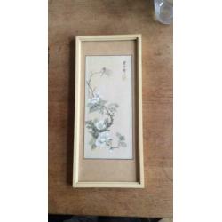 Chinees of Japans aquarel gesigneerd