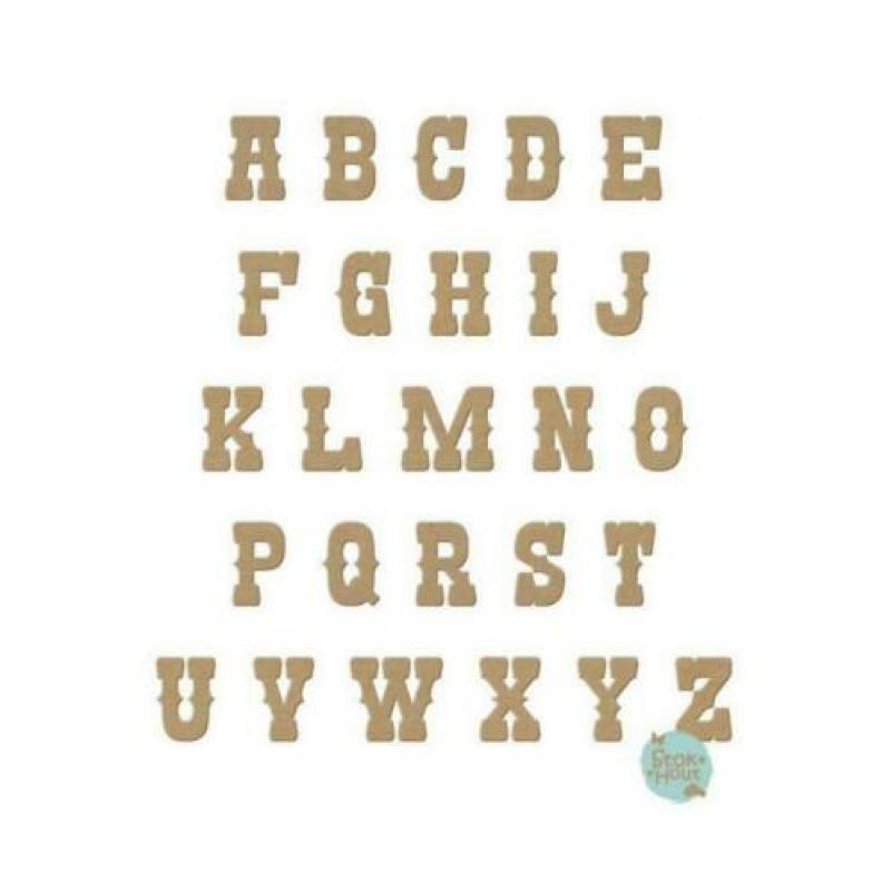 MDF letters, diverse soorten en maten | Stokout 63
