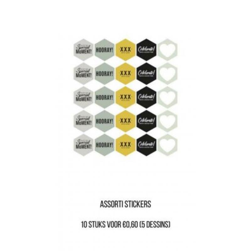 Cadeau stickers stationery sluitstickers