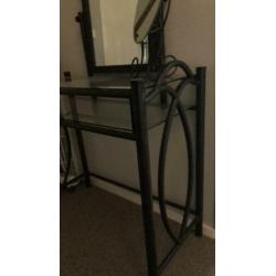 KAPTAFEL Art Deco zwart metalen